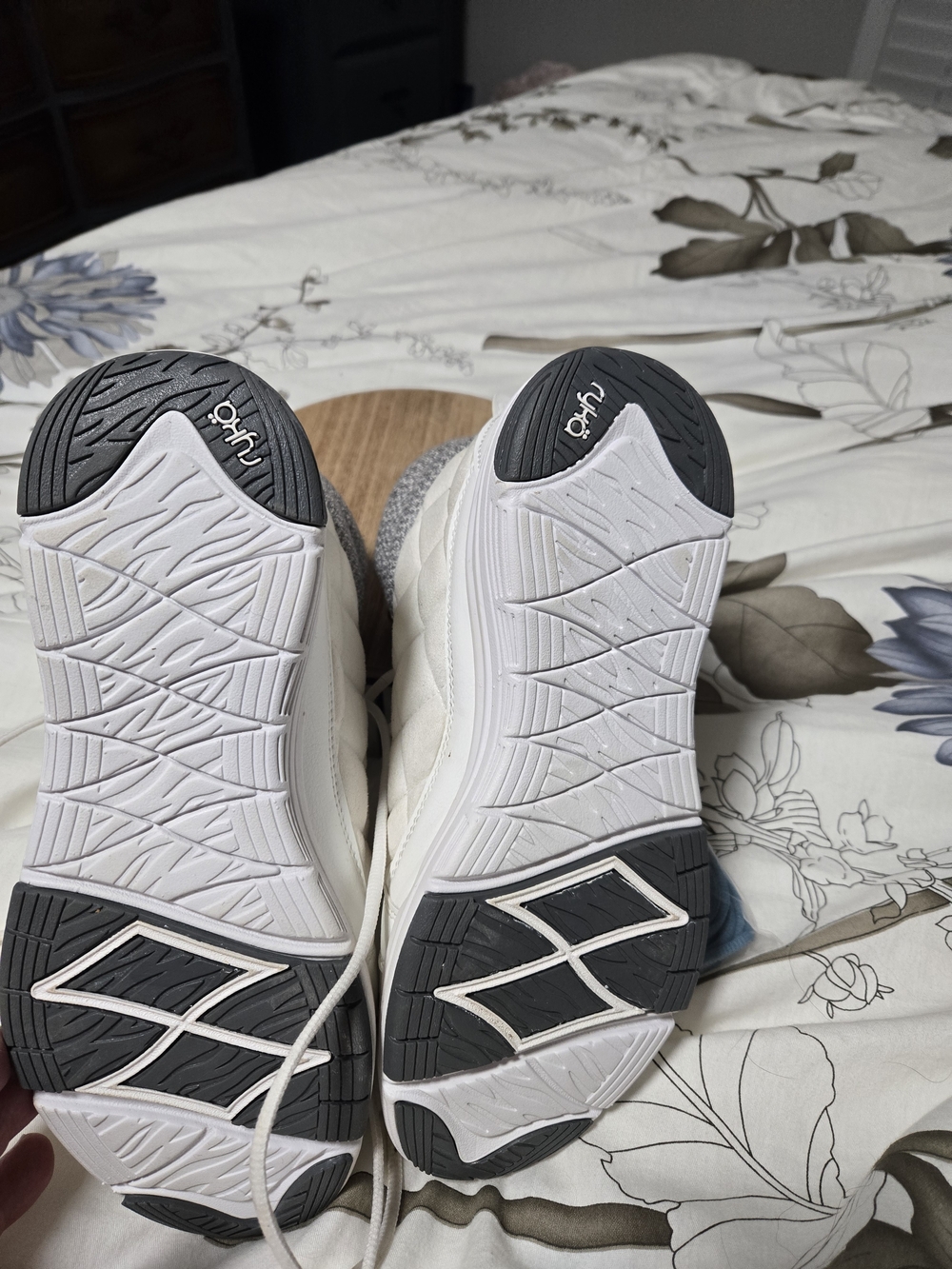 Ryka Women's Lace-Up High-Top Boots in White and Gray - Picture 7 of 9